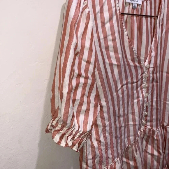 Madewell Pink and White Striped Top - Picture 4 of 7